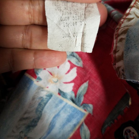 Hilo Hattie Men's XL Shirt Hawaiian Hawaii Floral Cars Button Up Vacation Travel - Picture 11 of 11